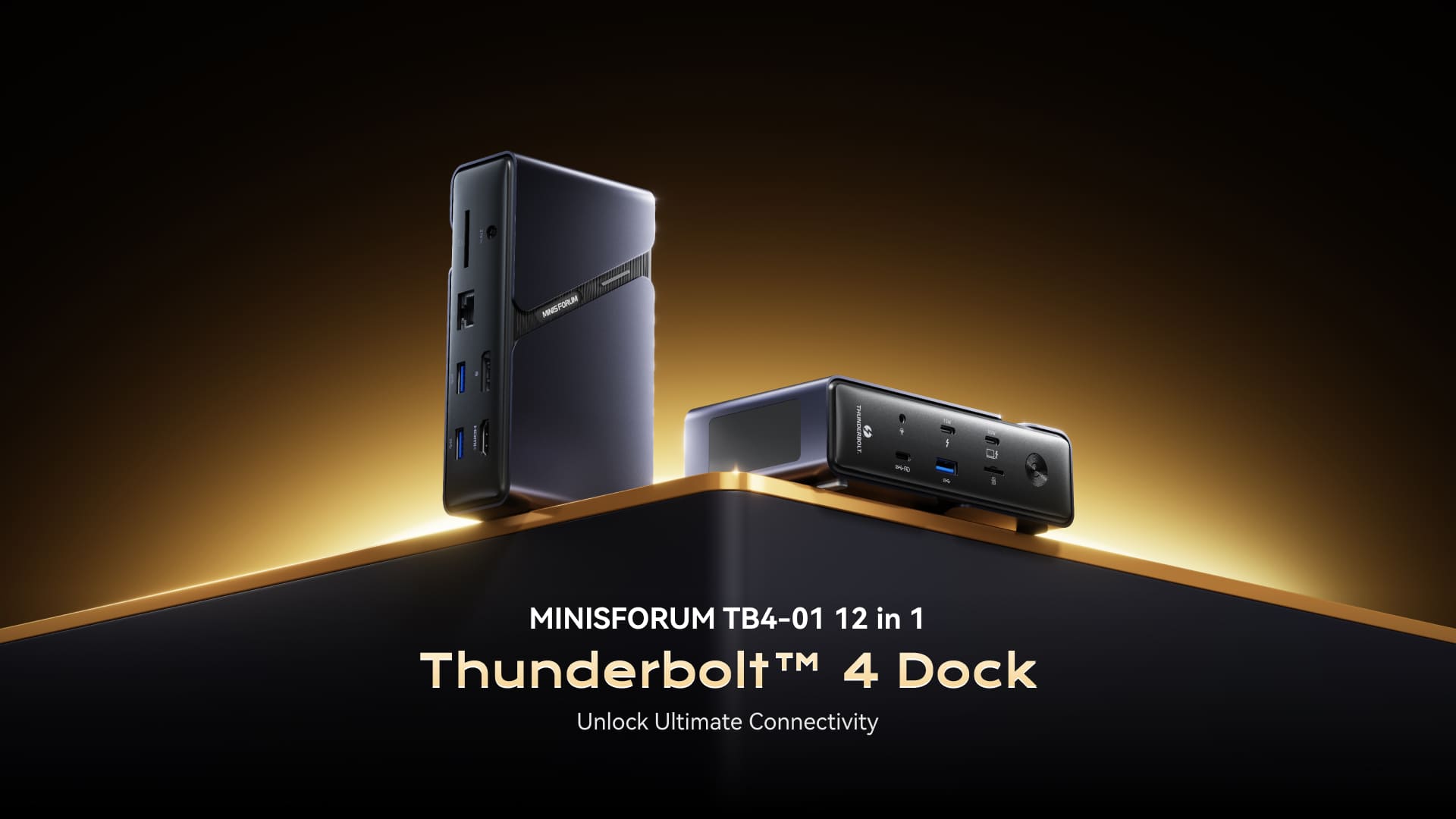 その他ノートPCアクセサリー MINISFORUM TB4-01 Thunderbolt4 Minisforum TB4-01 12 in 1 Thunderbolt4 ドッキングステーション