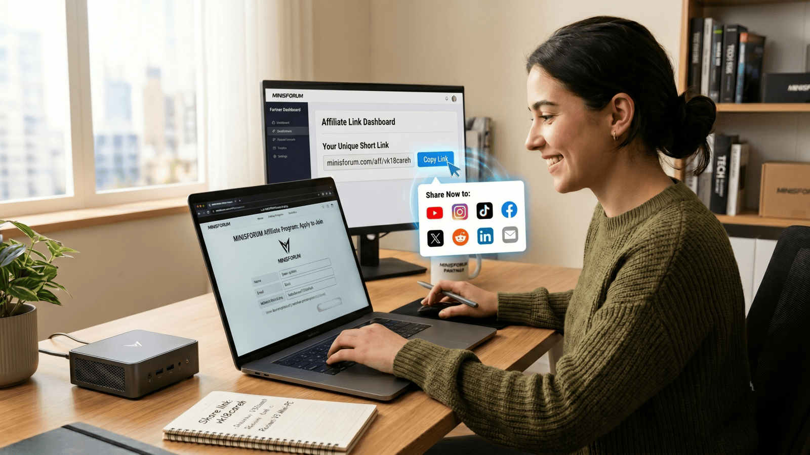 <p>Share an affiliate link</p>
