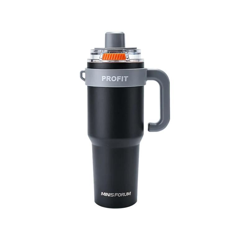 Minisforum Tumbler with Handle and Straw