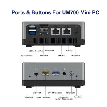 Minisforum EliteMini UM700 Mini PC AMD Ryzen 7 3750H